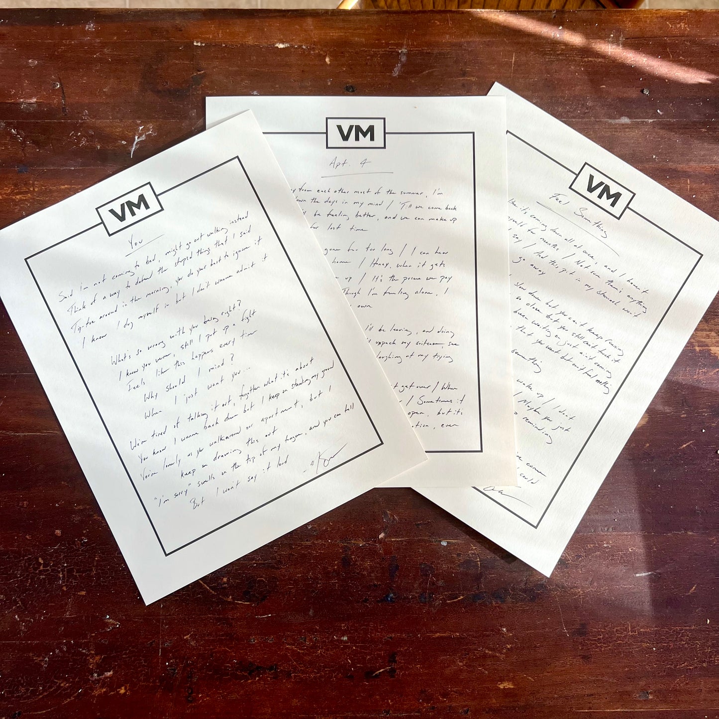 Bundle - Handwritten Lyrics + Vinyl